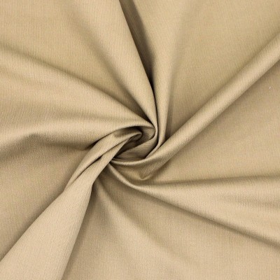 Stretch emerised cotton with twill weave - beige
