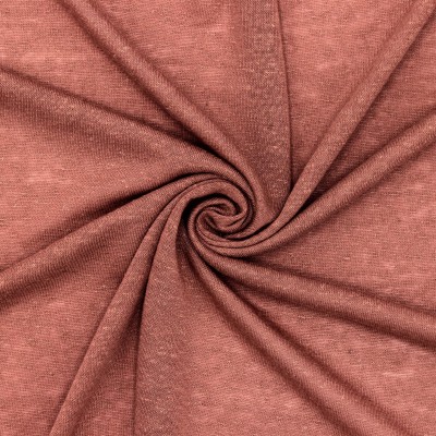 Flamed jersey fabric - terracotta