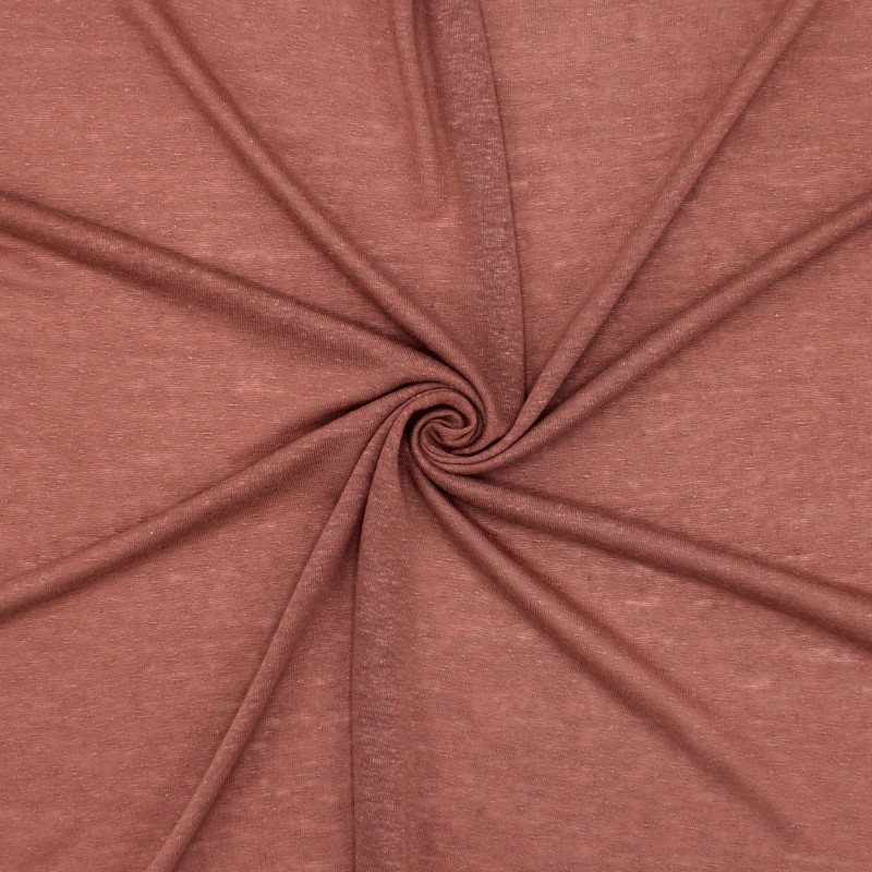 Flamed jersey fabric - terracotta