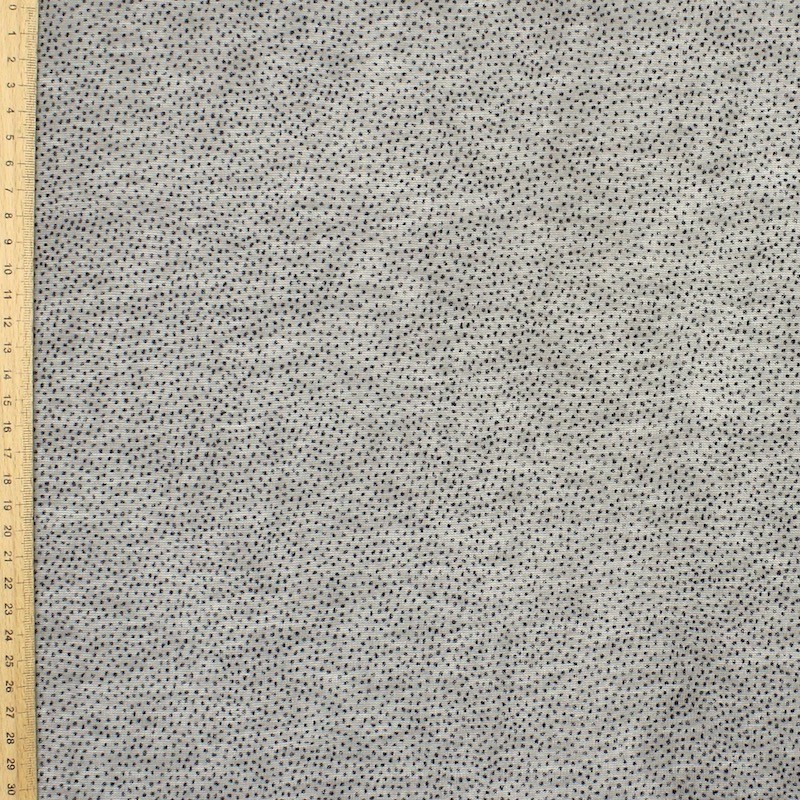 Extensible fabric with dots - grey