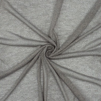 Tissu extensible gris à points
