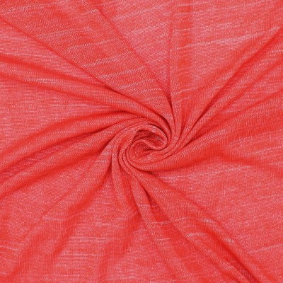 Knit fabric with flamed effect - coral
