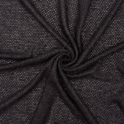Extensible knit fabric with loops - black
