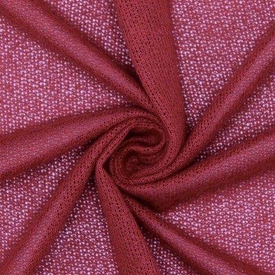 Tissu maille légère en polyester bordeaux