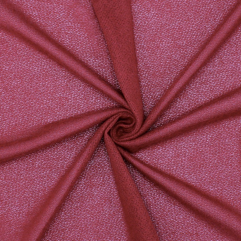 Light knit fabric in polyester - burgondy 