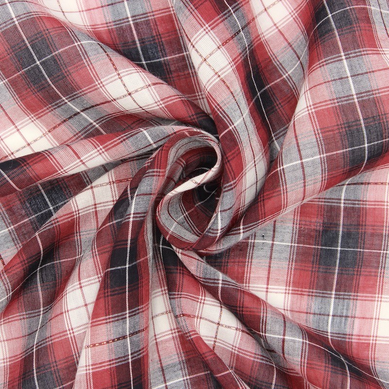 Veil of cotton with plaids