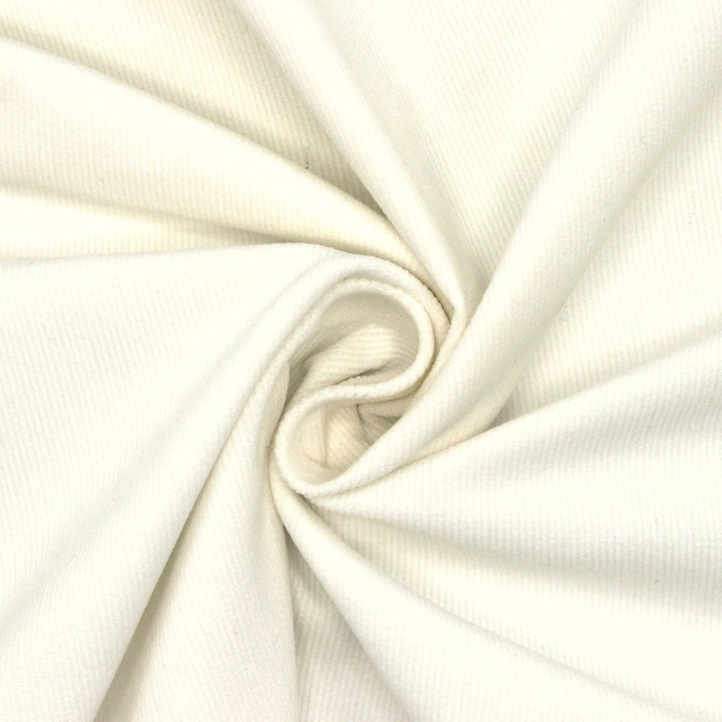 Extensible needlecord fabric - white