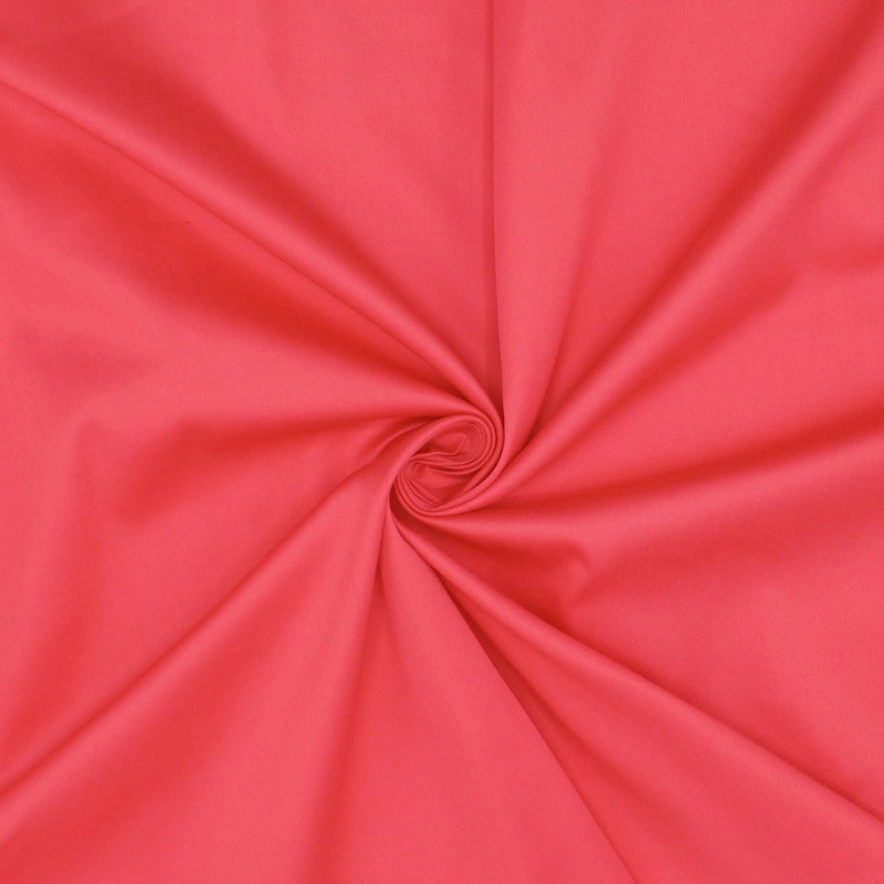 Extensible satin of cotton - pomegranate red
