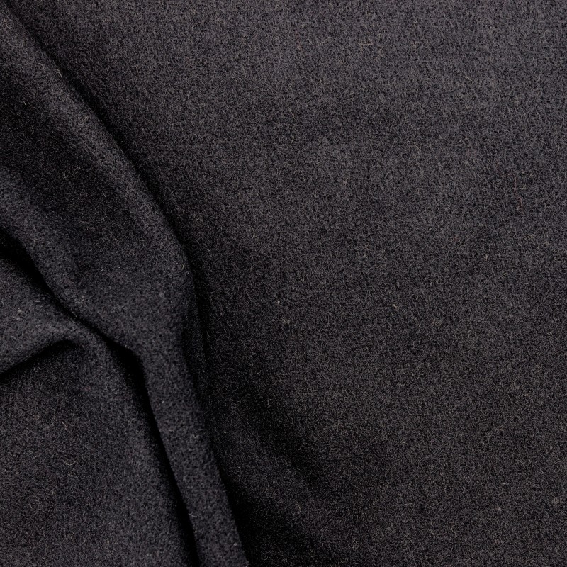 Tissu en laine noir