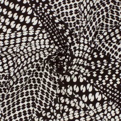 Knit jacquard fabric - black and  white