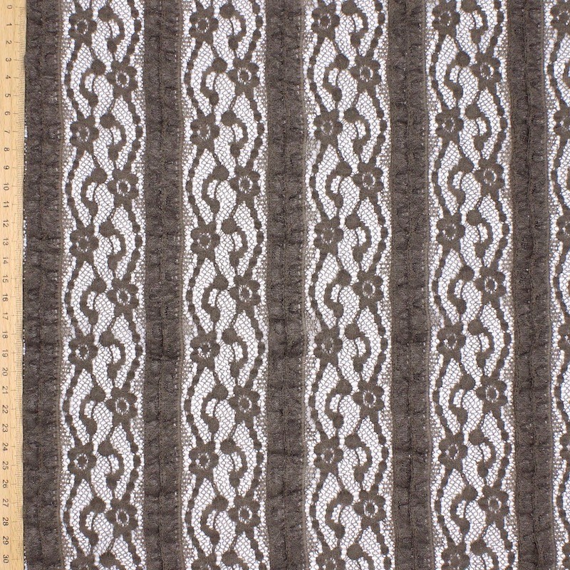 Extensible lace - taupe