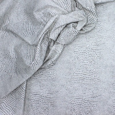 Tissu extensible  blanc à motif