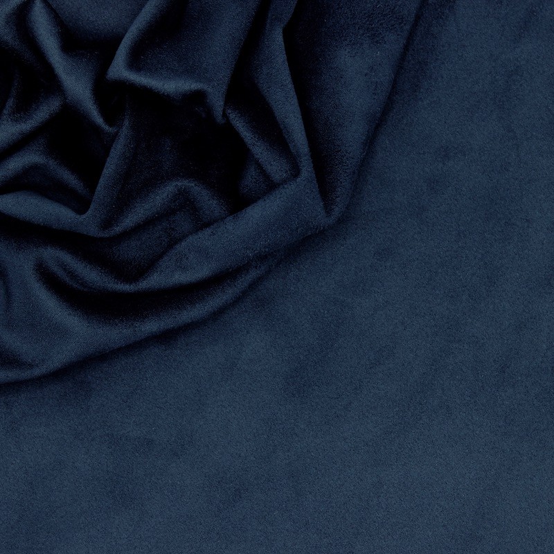 Extensible suede fabric - navy blue