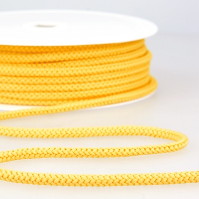 cordon tricoté jaune poussin