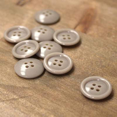 Vintage resin button - taupe