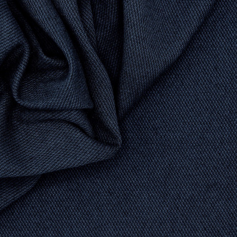 Apparel fabric in wool - navy blue