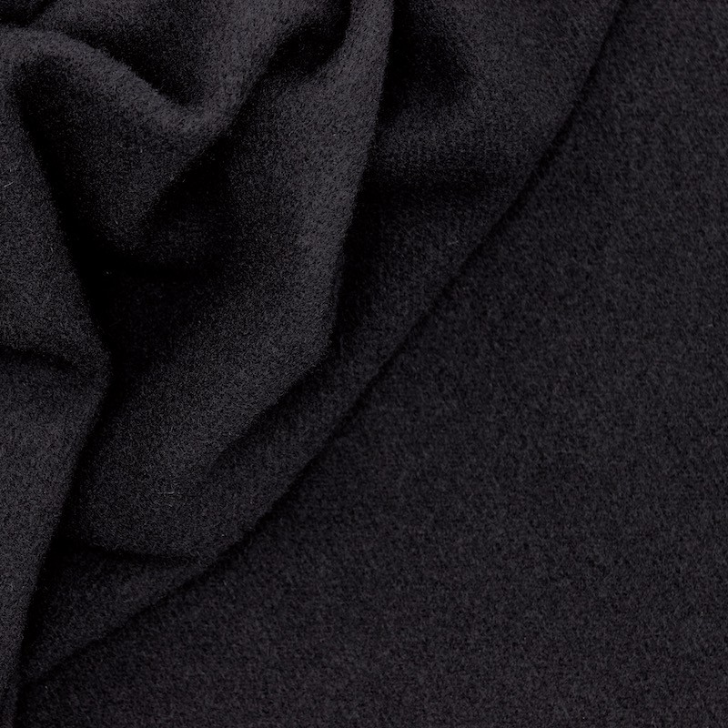 Apparel fabric in wool - black