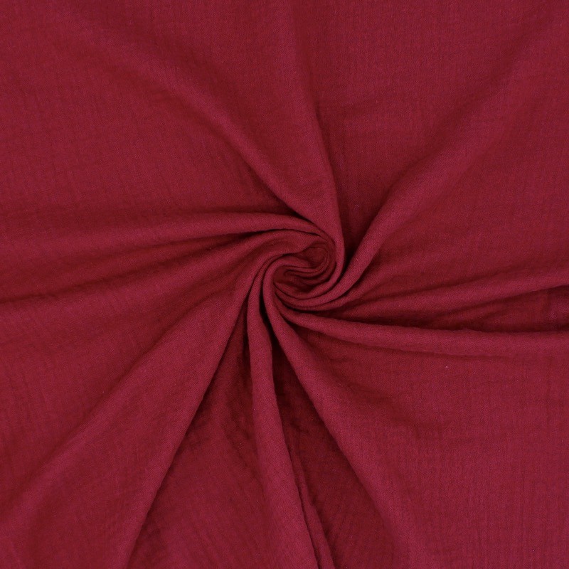 Dubble cotton gauze - garnet red