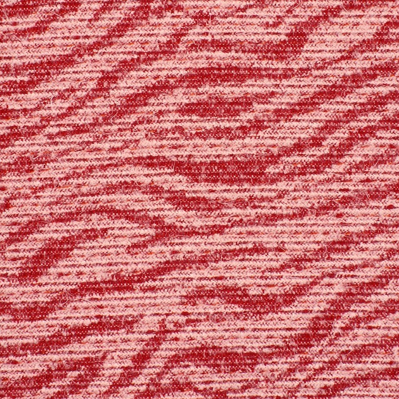 Stof in wol met zebramotief - rood