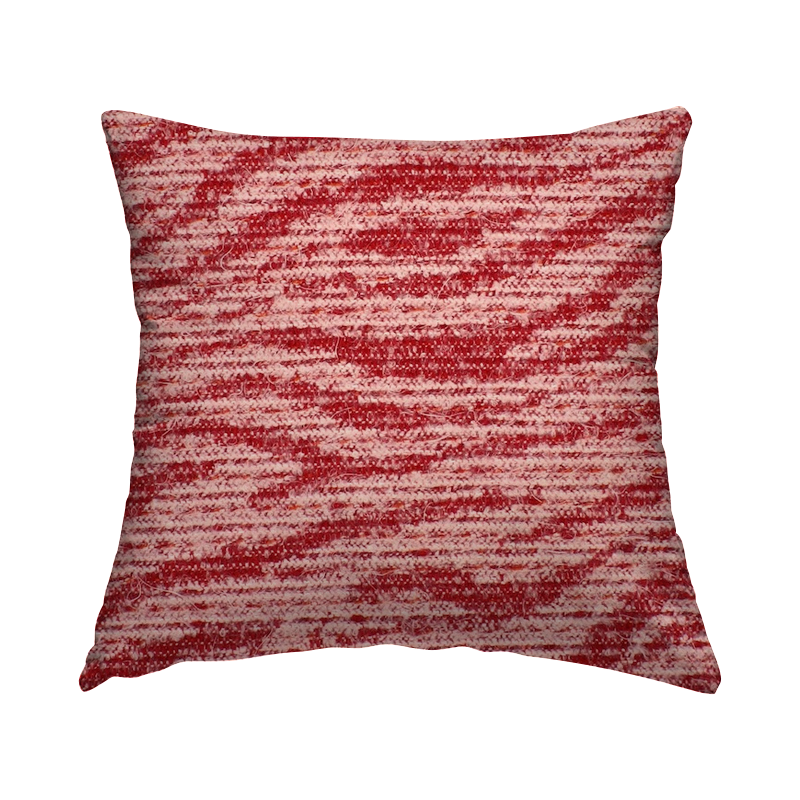 Tissu en laine motif zèbre rouge