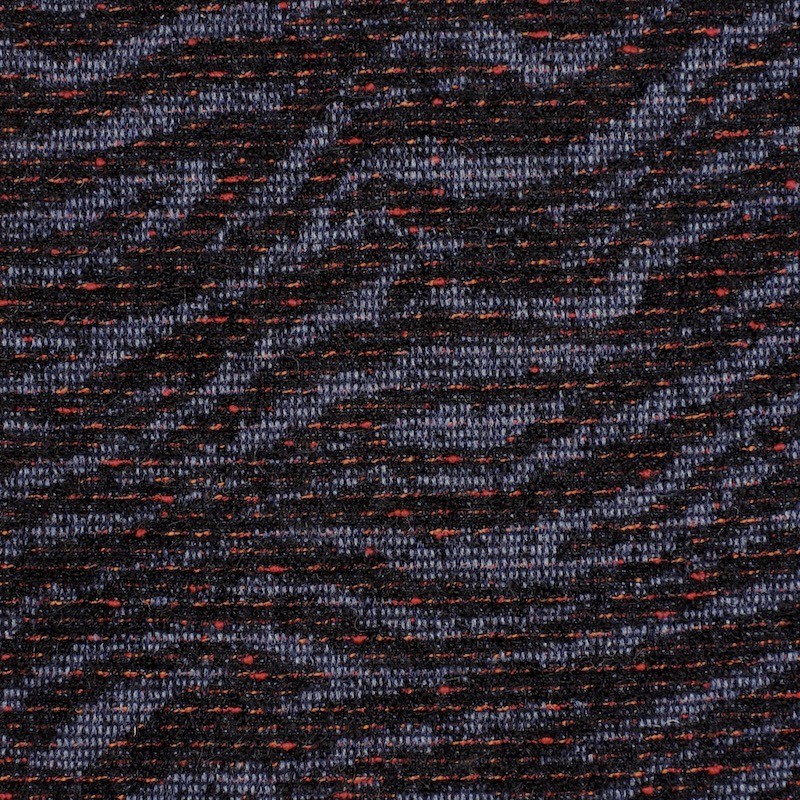 Stof in wol met zebramotief - blauw