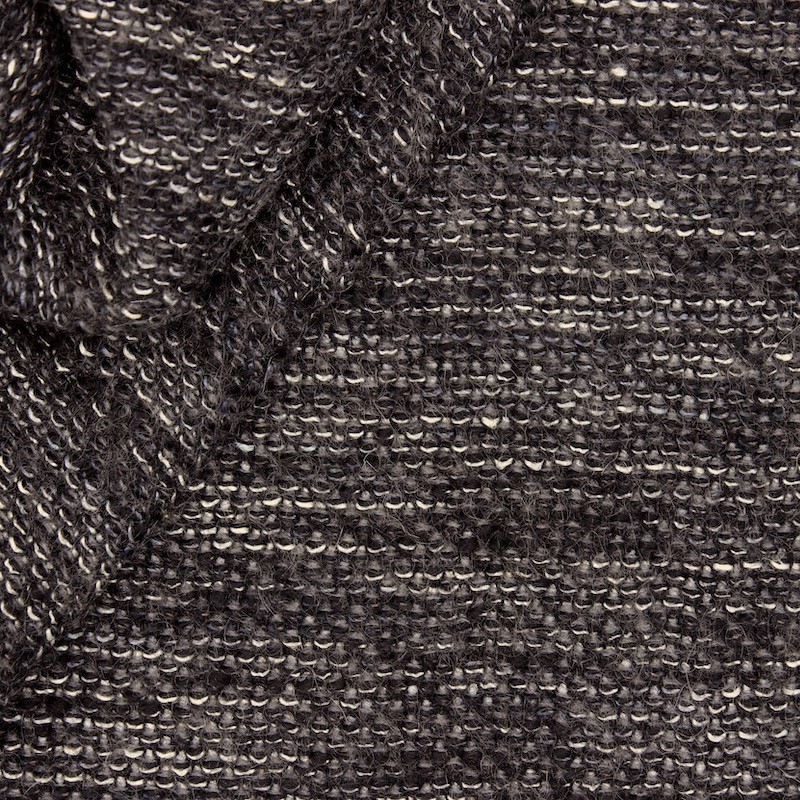 Tissu en laine à bouclettes gris