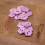 Flower resin button  - parma purple