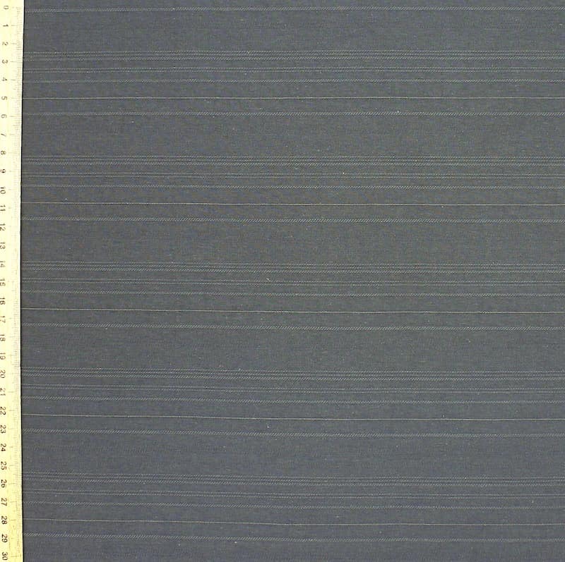Jacquard fabric with stripes - grey 