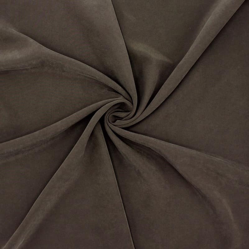 Brown Cupro fabric imitation of washed silk