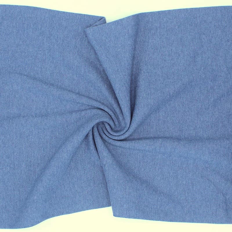 Tubular cuffing fabric - light denim blue