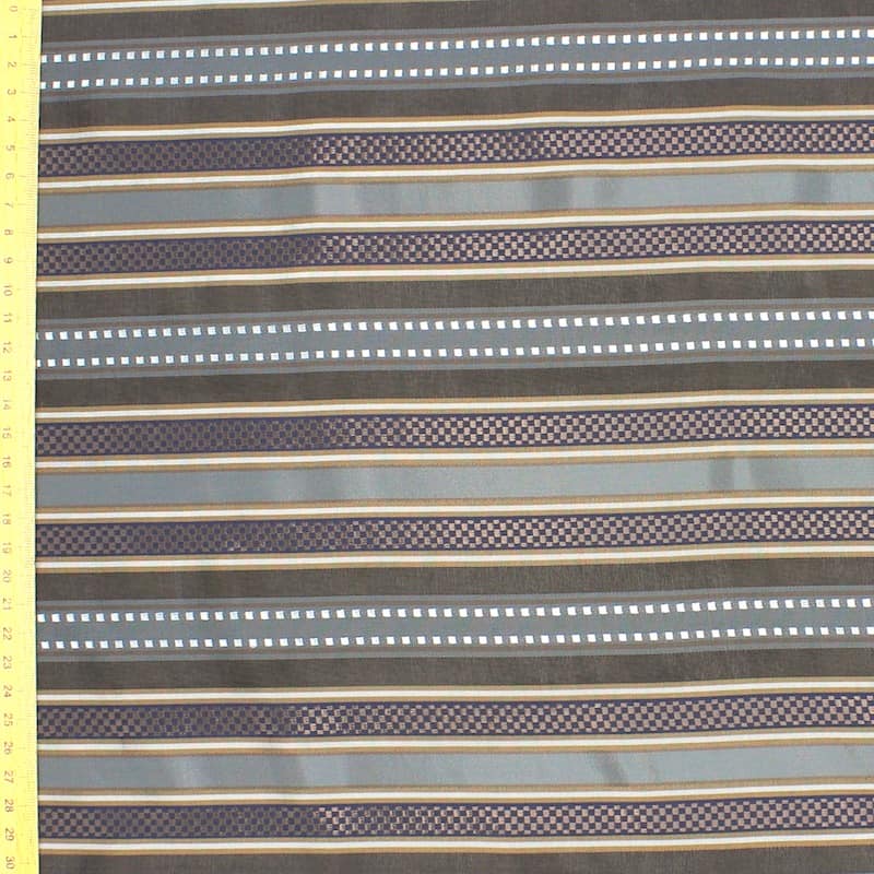 Satined jacquard lining with stripes
