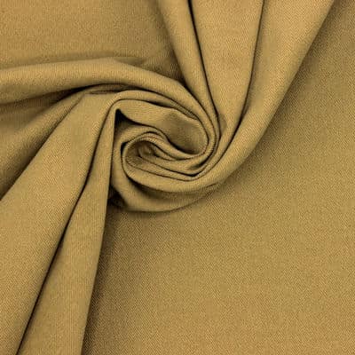 Stretch cotton with twill weave - camel