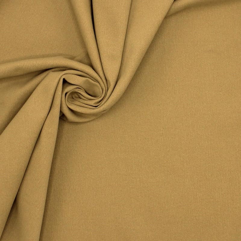 Stretch cotton with twill weave - camel