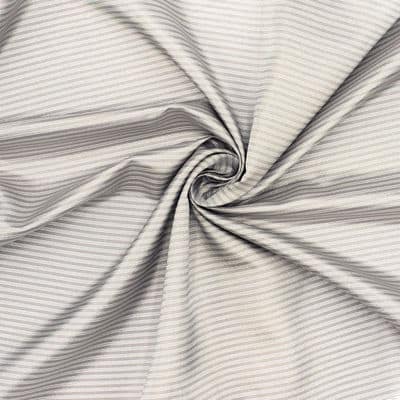 Lining fabric silver thread - grey