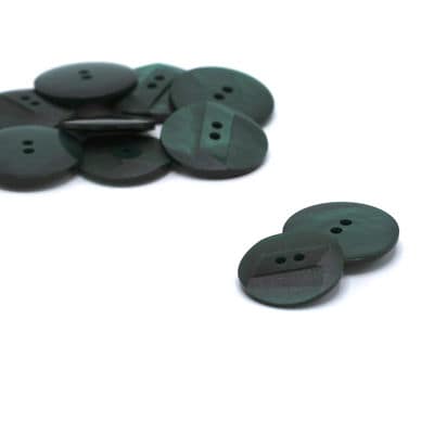 Resin button - emerald