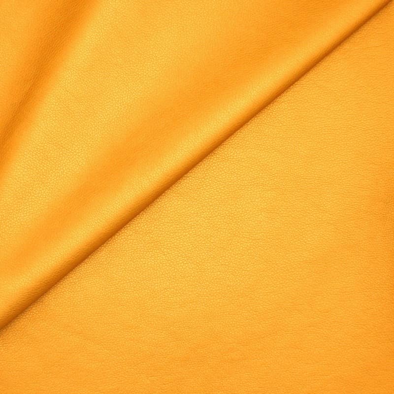 Faux leather - satinized mustard yellow