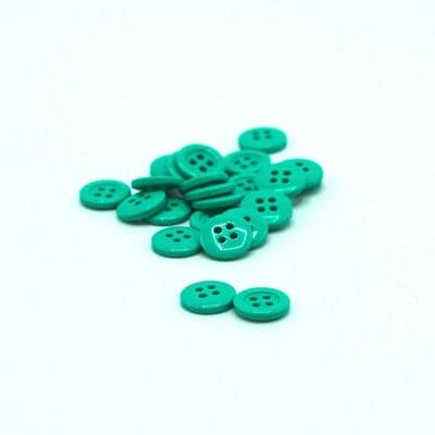 Round resin button - turquoise