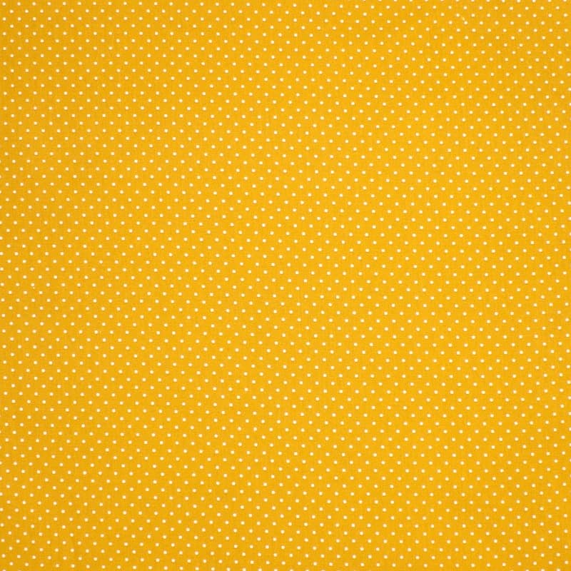 Cotton with dots - mustard yellow