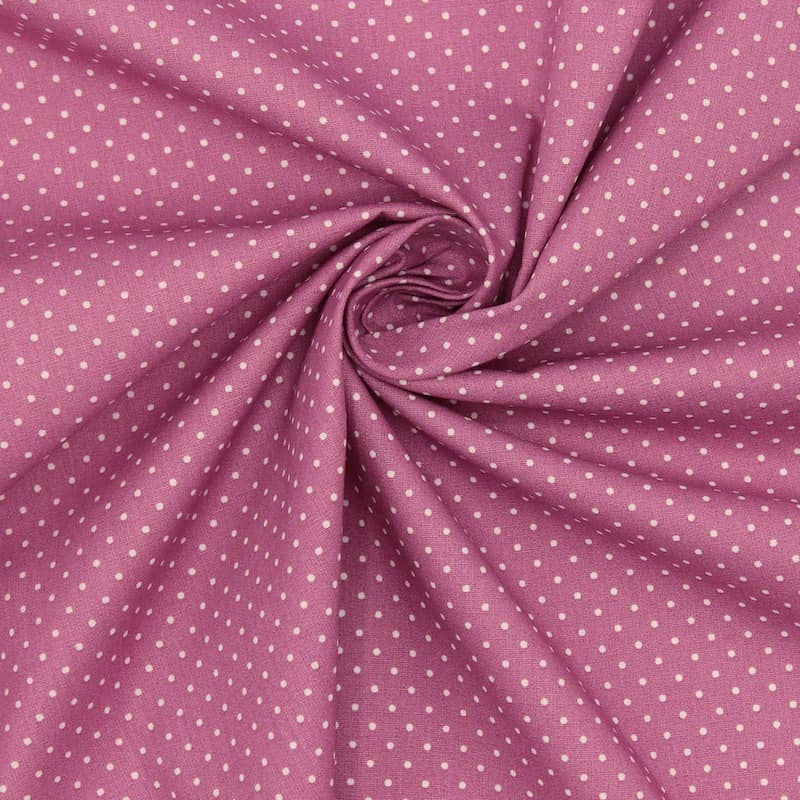 Cotton with dots - pink