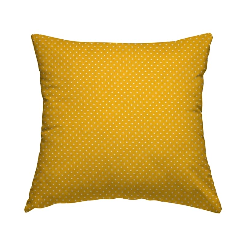 Cotton with dots - mustard yellow