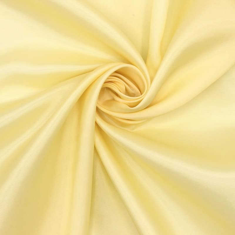 Satined lining fabric in viscose - yellow