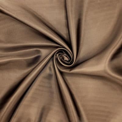 Satined twill lining fabric - brown