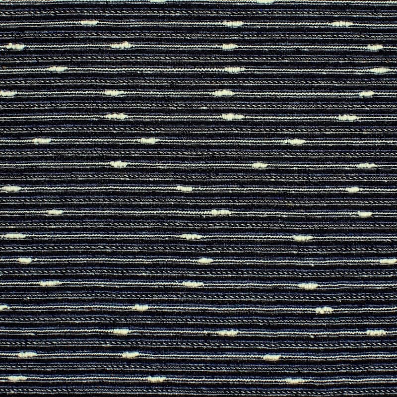 Light wool and silk fabric with stripes 