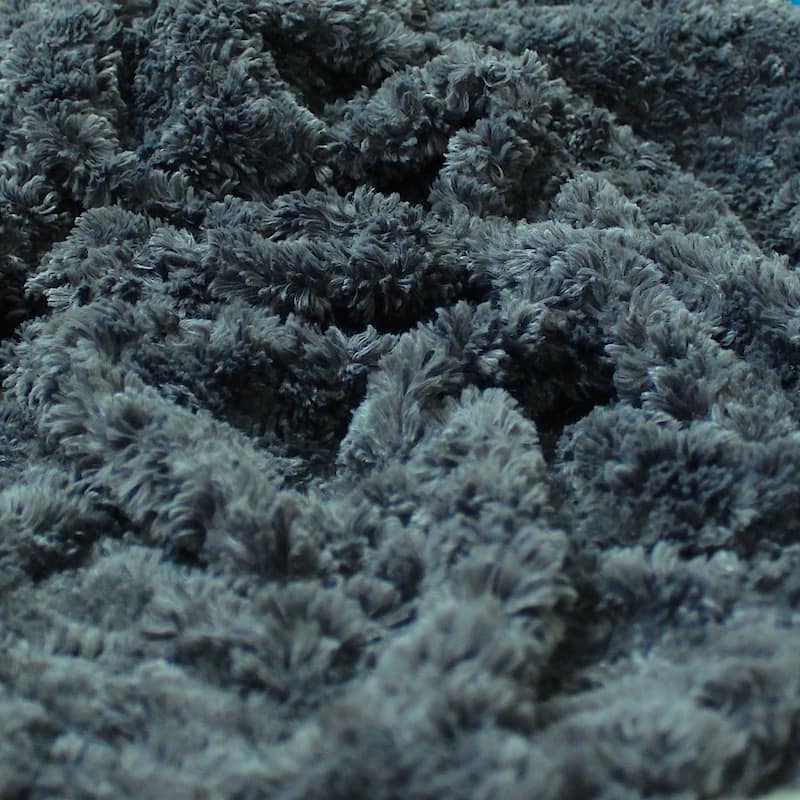 Faux fur in polyester - slate color
