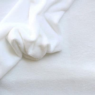 Terry fabric in cotton and bamboo - white 