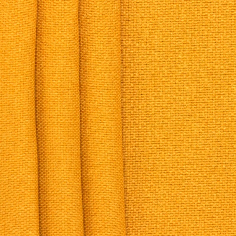 Blackout fabric with thick linen effect - mustard yellow