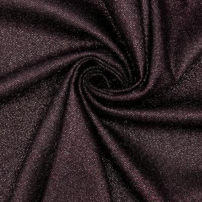 Tissu noir avec fil lurex rose