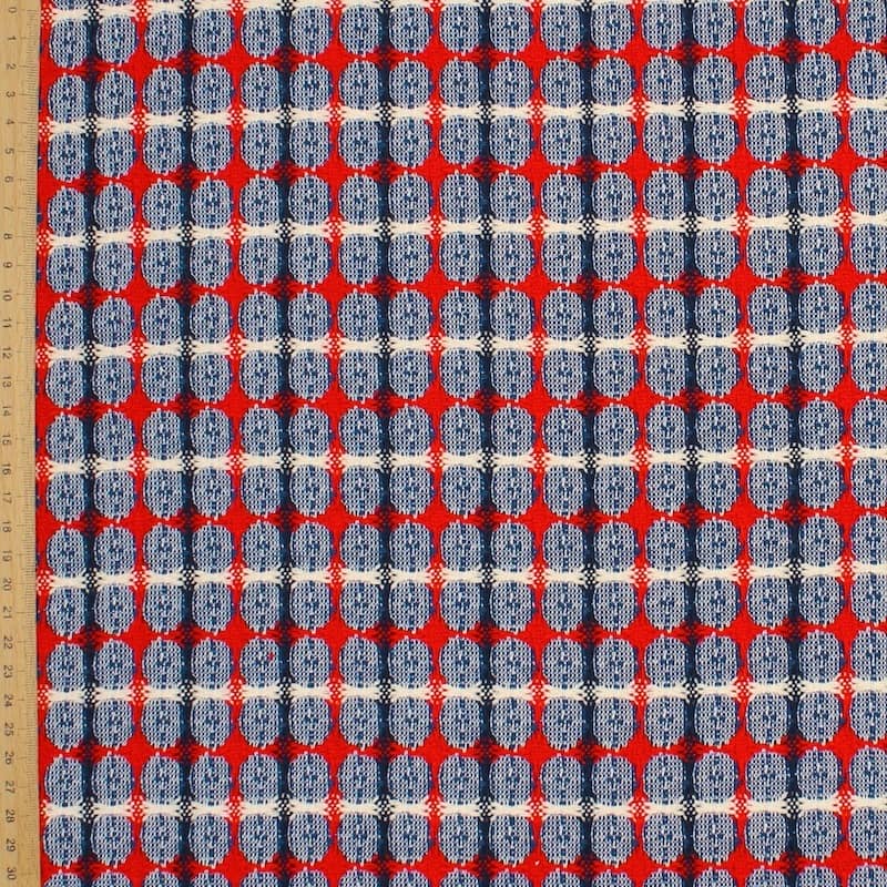 Fabric with wool aspect and pattern 