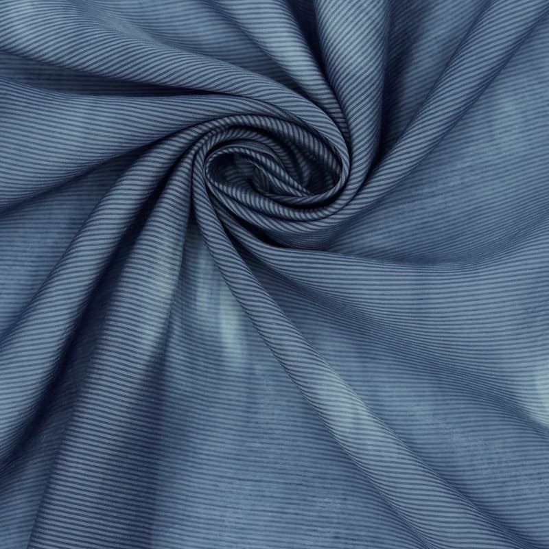 Fabric with thin blue stripes