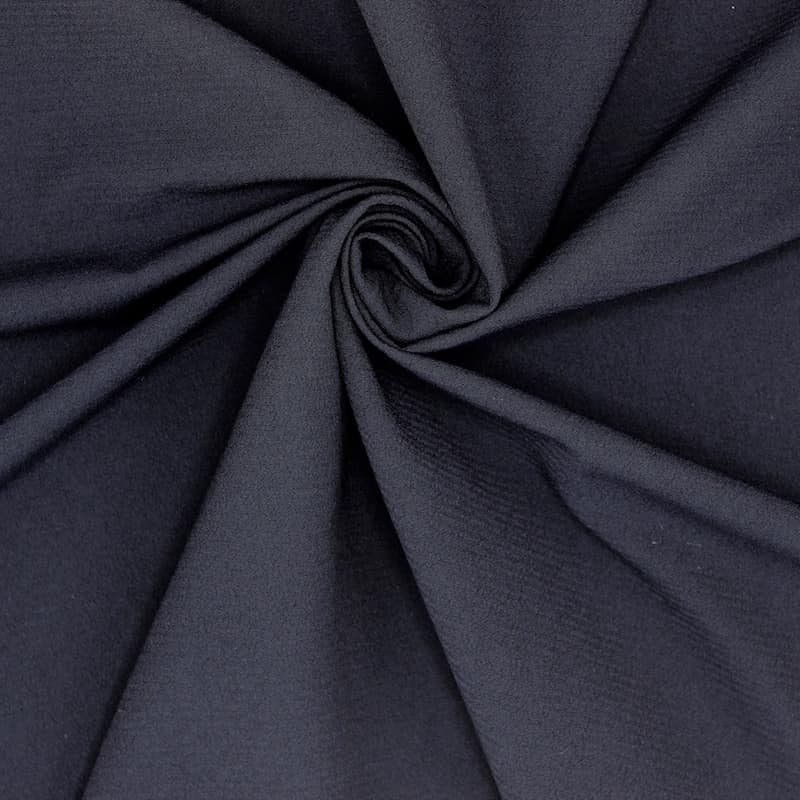 Fabric with crêpe aspect - navy blue